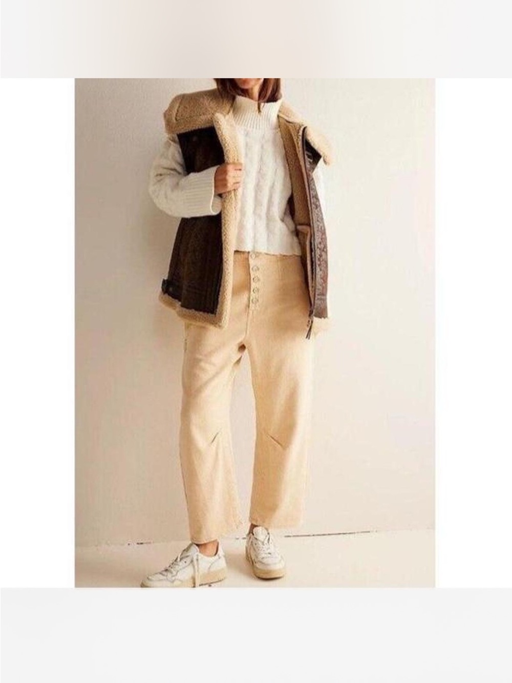 Free People Osaka Wide Barrel Leg Mid Rise Pants